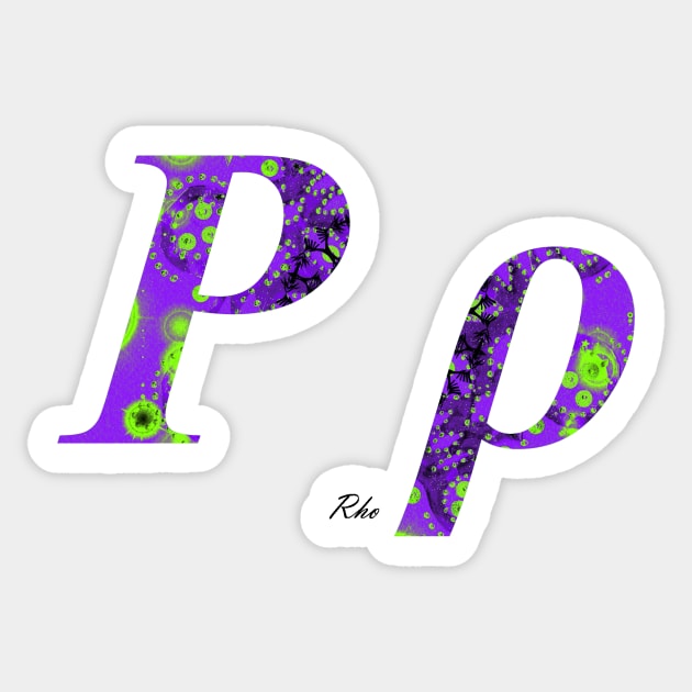 Rho Greek Alphabet Sticker by joancaronil